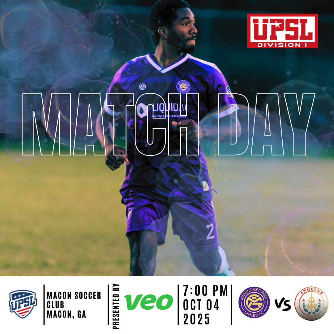 It’s a battle between local teams! 

Middle Georgia United vs Angelus

Match Day 4 sees both 478 teams battling it out in search of their first win of the fall campaign. 

Come out and support tonight!

#unitedwestand