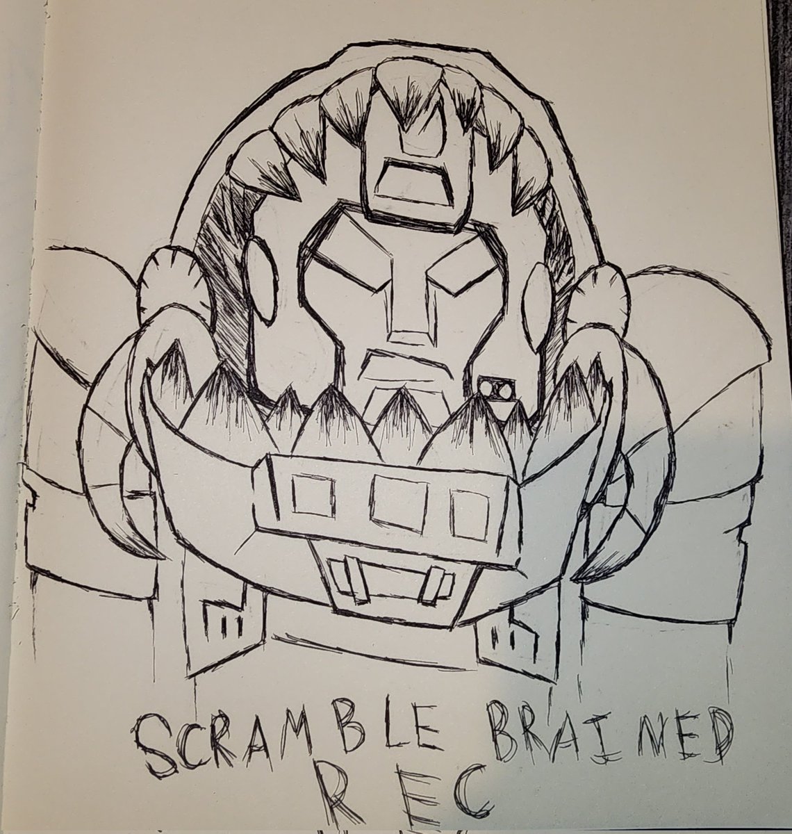Scramble_Rec's tweet photo. #transformers themed #inktober2025 

Day 4. Murky 

Wasn't sure what to do, so i figured "Murky water." I'll draw a Sharkicon"

So, here's gnaw the Sharkicon 

#transformerssharkticon #transformersgnaw #transformersdrawing #transformersart

#inktober #inktoberday4 https://t.co/LvOG5rX3JL