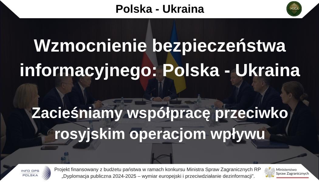 InfoOps_Polska's tweet image. Wzmocnienie bezpieczeństwa informacyjnego: Polska i Ukraina zacieśniają współpracę przeciwko rosyjskim operacjom wpływu.

Organizacje z Polski i Ukrainy weszły w kolejny etap zacieśniania strategicznej współpracy w zakresie bezpieczeństwa informacyjnego. W ramach projektu MUGA w…