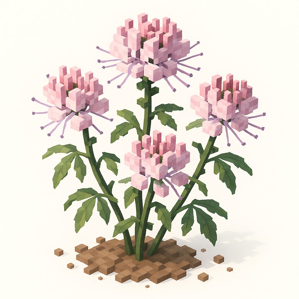 voxel_botanica's tweet photo. Spider Flower (クレオメ / Cleome hassleriana)
#voxelbotanica #spiderflower #digitalbotanical #voxelart #lowpolyart #ai_generated #chatgpt https://t.co/bttIL5Asyw