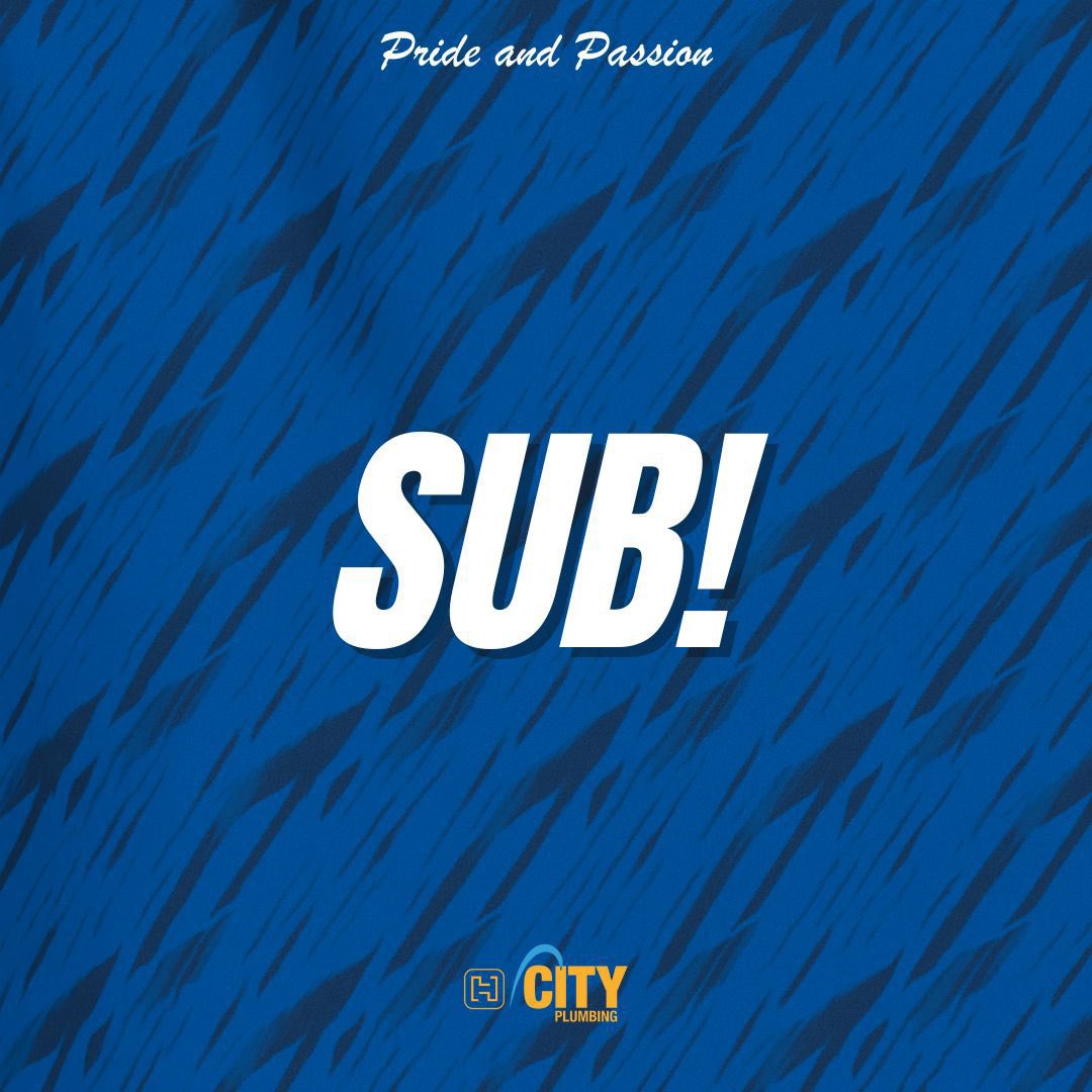 ChipTownFC's tweet photo. โฐ 81โ | We make our final two changes with Wanjau-Smith and King being replaced by Touray and Fleming.
(0-1) #CHIvHEM #BlueArmy ๐ https://t.co/gwppaps6YU