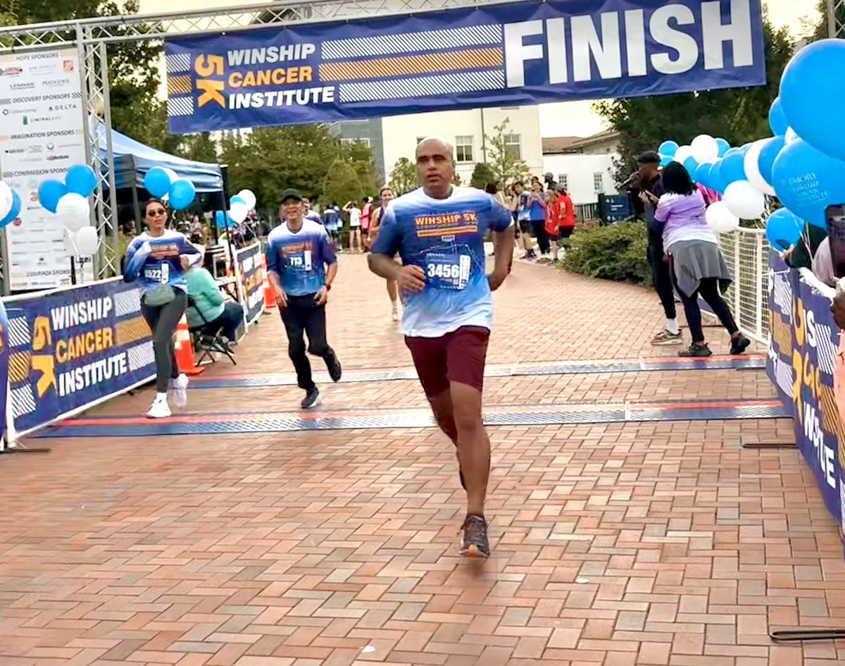 Dr_ASingh's tweet image. So proud of Team “Affinity Makers” from @GeorgiaTech for completing their first 5K today at the @Winship5K! We ran for a cause close to our hearts, the fight against #cancer, which has touched so many lives. 💜 Thanks to all those who supported us!