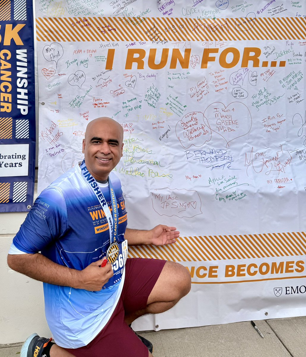 Dr_ASingh's tweet image. So proud of Team “Affinity Makers” from @GeorgiaTech for completing their first 5K today at the @Winship5K! We ran for a cause close to our hearts, the fight against #cancer, which has touched so many lives. 💜 Thanks to all those who supported us!