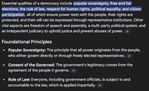 BruceBartlett's tweet photo. I think most Americans think that free elections are pretty much the sole determinant of whether we live in a democracy. But there are also other important qualities of democracy. Rule of law is most important. On that score, democracy is dying. https://t.co/izTrAzaCXu