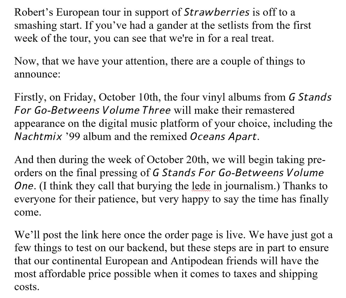 gobetweensnet's tweet photo. An update from the Domino Recording Company: https://t.co/sqpgeaeHNC