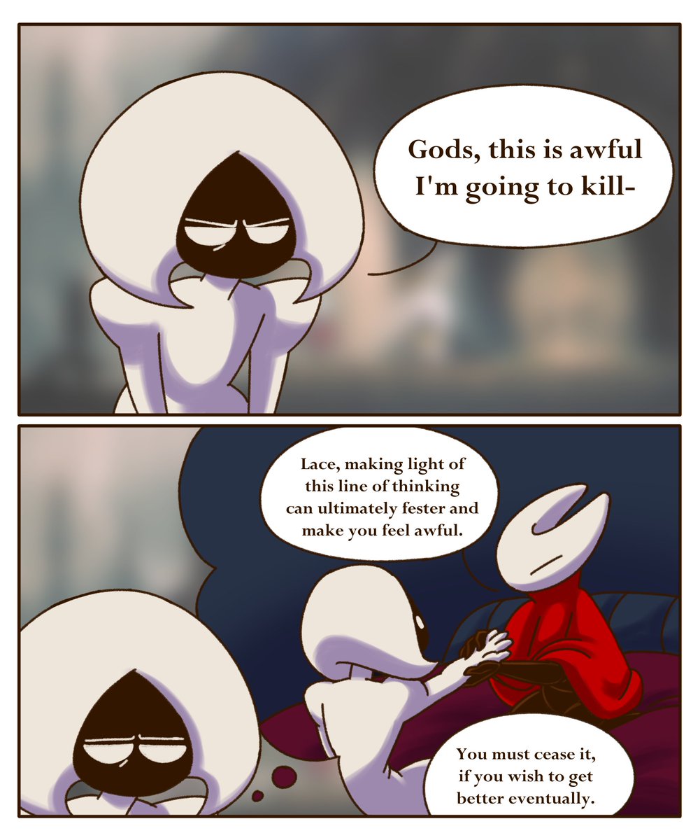 hornet getting lace to change her mindset #silksong #lacenet 