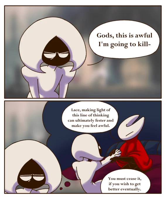 hornet getting lace to change her mindset #silksong #lacenet 