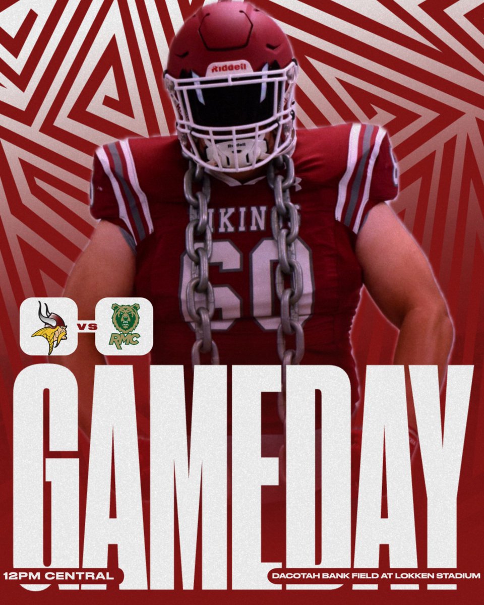 🚨 GAMEDAY 🚨

🏈 Vikings vs Rocky Mountain College

📍 Dacotah Bank Field at Lokken Stadium
🕛 12PM Central

🎧 Listen Live:
streamdb5web.securenetsystems.net/cirruspremier/…

📺 Watch Live:
youtube.com/watch?v=-3ROu0…

Let’s defend the home turf.
