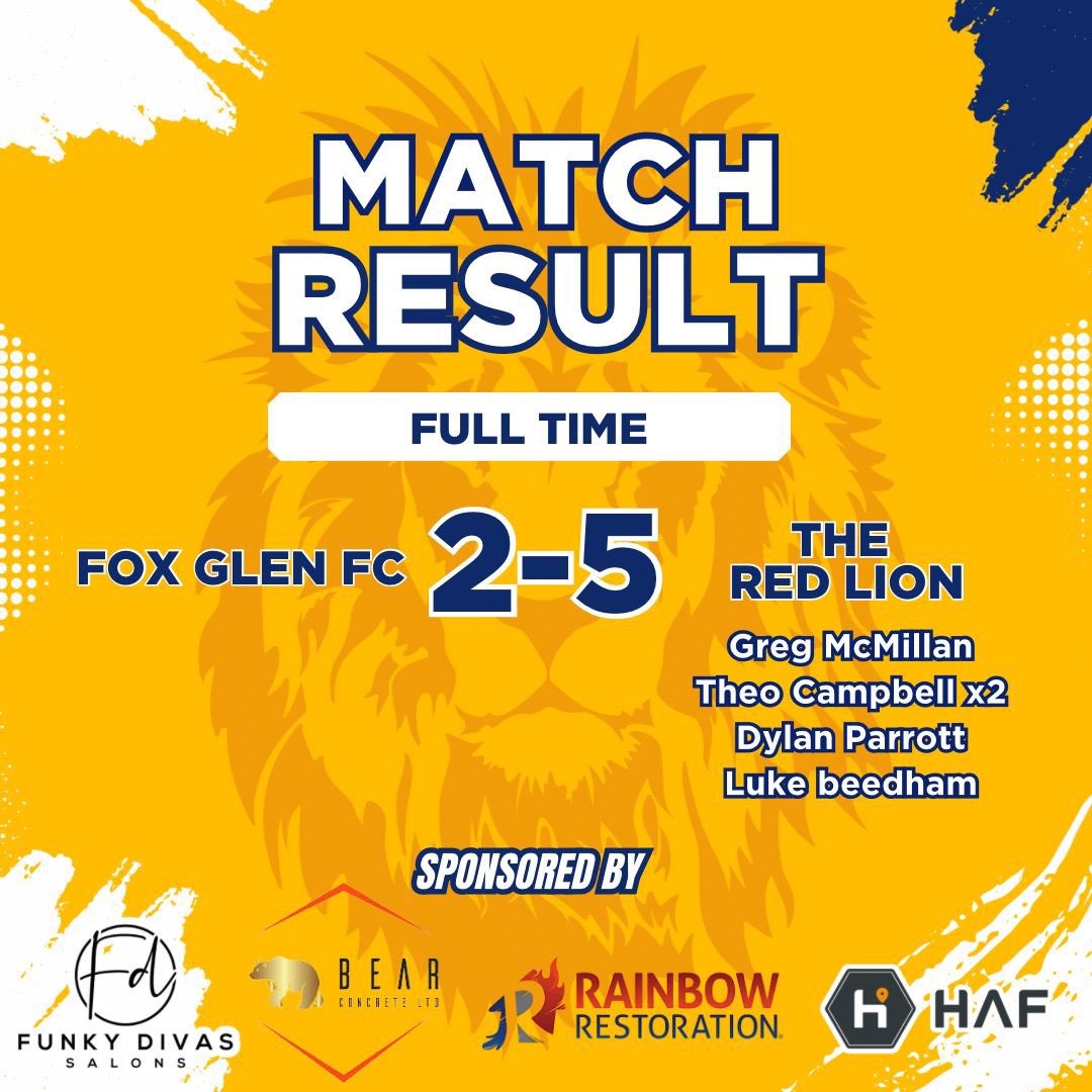Relentless Red Lion march onto their 23rd consecutive league win in tough conditions. 

3-0 HT 

Some great goals on show. Top notch 👍🏼

BRL🔴🦁