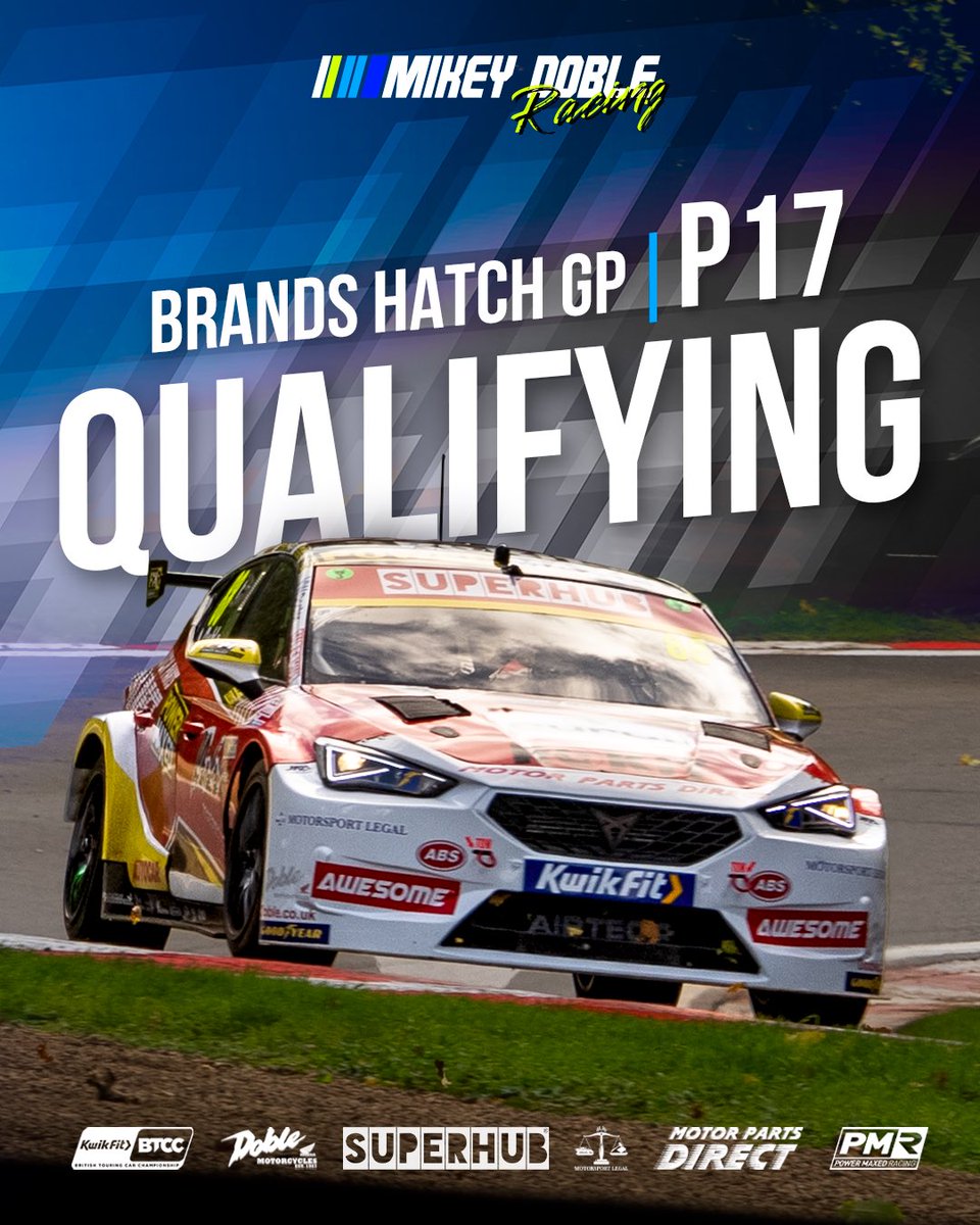 MikeyDoble's tweet image. We’re P17 on the grid for tomorrow 🏁 

@BTCC @DobleHonda @wearesuperhub @MotorPartsDir @LegalMotorsport 

#BTCC #Motorsport #88ARMY #Racing #BrandsHatch