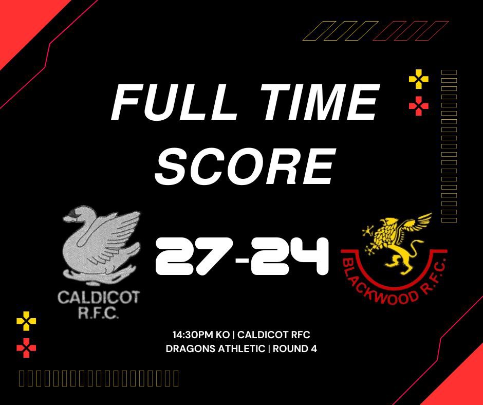 Blackwood_Rugby's tweet photo. 𝙁𝙐𝙇𝙇 𝙏𝙄𝙈𝙀 𝙎𝘾𝙊𝙍𝙀𝙎

Tough afternoon for both squads, 1st came back to get the win away at Monmouth but Griffins unfortunately lost late on against Caldicot Geese! 

Best of luck for your seasons ahead🪵

#WeAreBlackwood | #OneWood 🔥 https://t.co/1WrthMP7ml