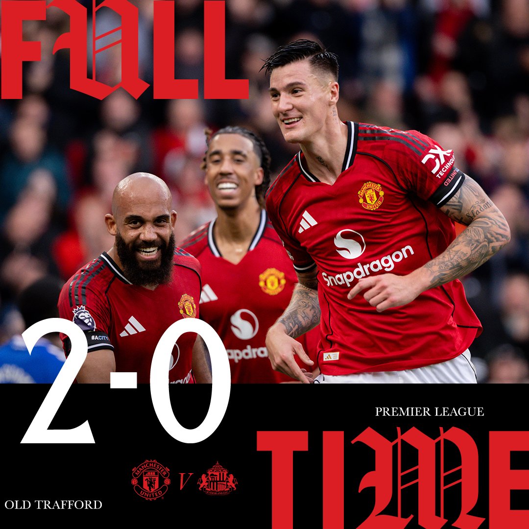 ManUtd's tweet photo. Job done at Old Trafford! ➕3️⃣