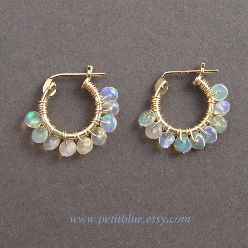 JewelryByMikako's tweet image. Opal Hoop Earrings ~ October Birthday ~ 10mm or 12mm ~ Genuine Ethiopia Opal ~ 14K GF Earrings ~ Small Hoop Earrings ~ October Birthstone tuppu.net/8a25b28  #SmallHoop