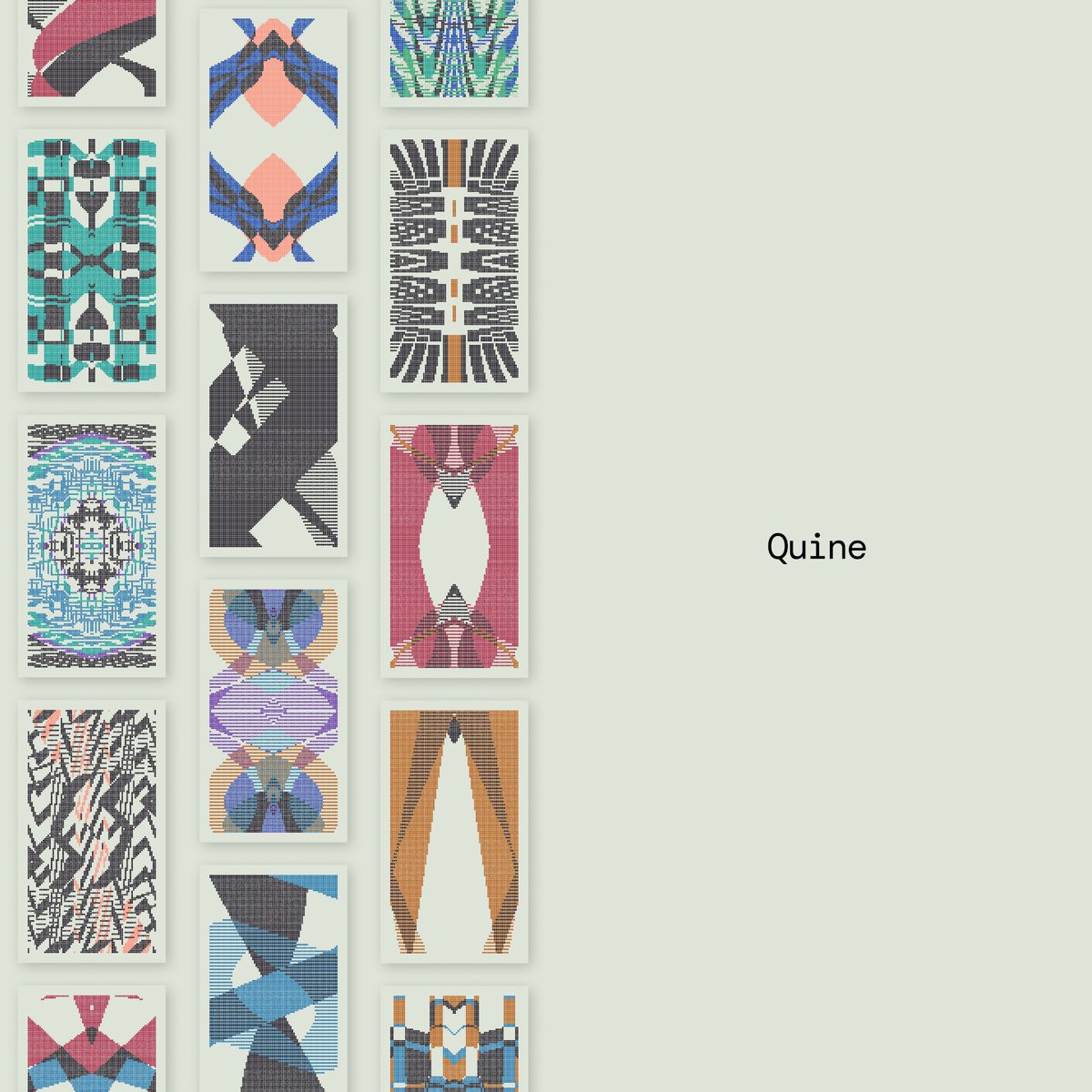 artblocks_io's tweet image. Quine by @larvalabs will be released as the final collection in the Art Blocks Curated series on October 9 at 12pm ET via a 24 hour English Auction.

There will be 497 Quines in the collection, which coincides with the project&apos;s ID in the Art Blocks 500.

A few more details ↓