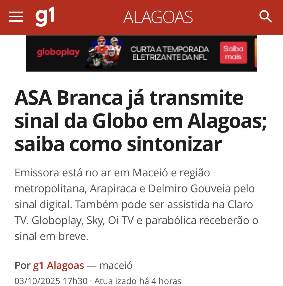 SilvaS19158's tweet photo. TV Asa Branca [Alagoas] na TVRO do StarOne D2, pela frequência 12140 Horizontal 29900, em ''testes''. Breve o canal será liberado no satélite (banda Ku) através do sistema *Sat HD Regional*, para sua área de cobertura. Com sinal HD.

#70W 📡☑️☑️ https://t.co/zcWmc8i8F5