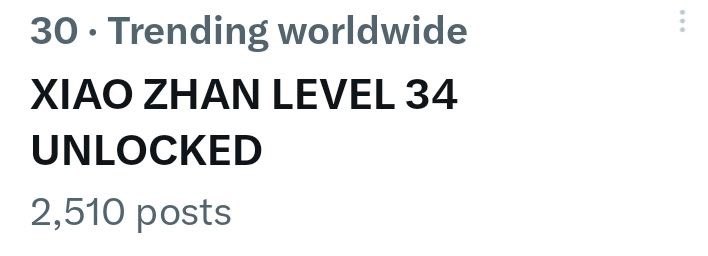 xzmelons's tweet photo. The tag line is already trending worldwide at no30!
The hashtag is trending worldwide in general, not already entered into top50

XIAO ZHAN LEVEL 34 UNLOCKED  #For34everWithXiaoZhan #Happy34thBDayXZ https://t.co/ejQB5Wa9MP