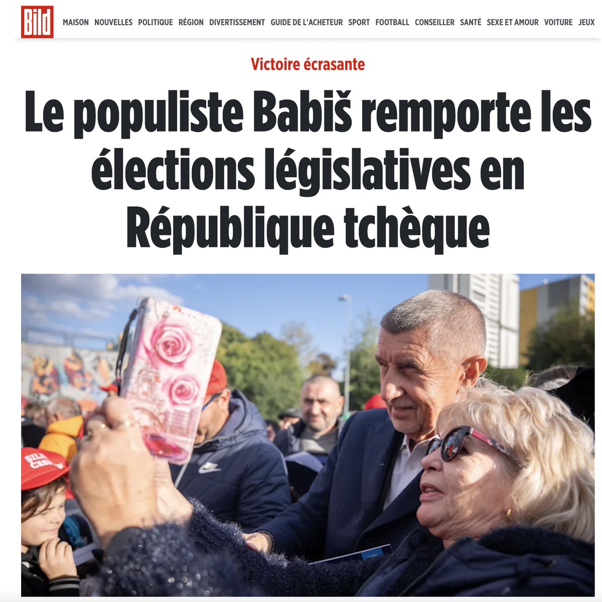 Mince, ils ne l'ont pas vu venir celle-là ! 
En bon populiste décrit comme tel par les médias, comme Trump, Milei, Orban, Fico, Meloni, Salvni, Babis  a annoncé qu'il réduirait son soutien financier à l'Ukraine et ferait de la hausse du coût de la vie dans le pays une priorité.
