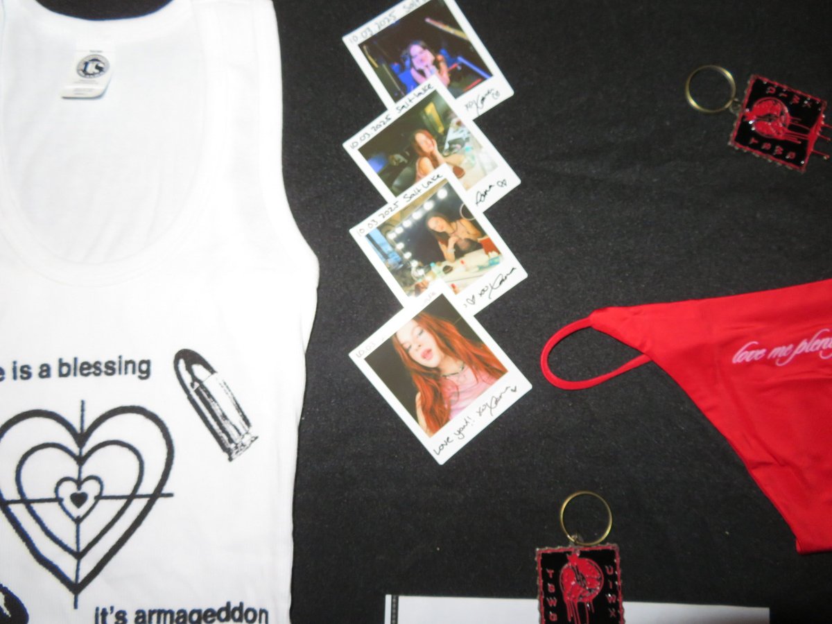 xanaofficial_'s tweet photo. merch table for tour🥹 tshirts, tank tops, jerseys, undies &amp; boxers, signed day of show polaroids, vinyl for both albums, keychains, &amp; tote bags !!! while supplies last💞💞💞 cash preferred and accepting online payments via QR code :) see you tomorrow denver !!! https://t.co/xONkvwhLwL