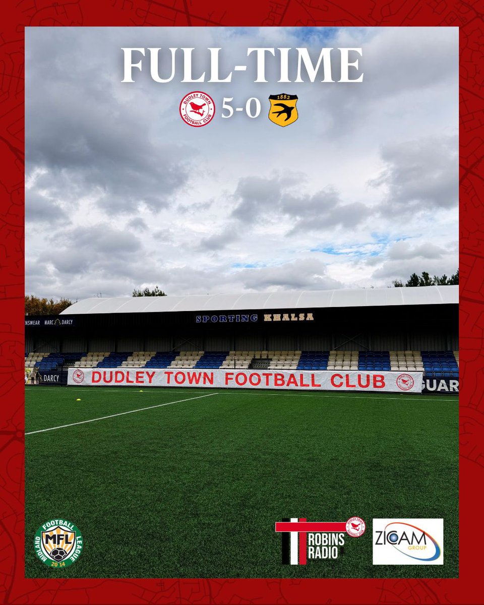 That’s all she wrote at the GW Arena! It’s been a rampant display from the Robins. 

A simply stunning performance from start to finish. 

A Devlin brace and goals from Muckley, Funge and Lewis Riley-Stewart earn Dudley Town the well-deserved three points.

#DTFC