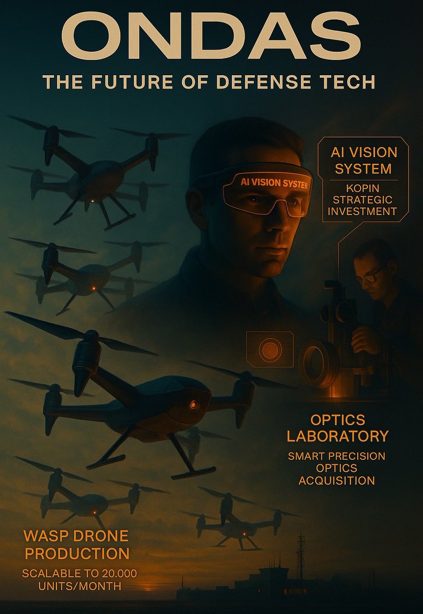 bodoxstocks's tweet photo. $ONDS is building a sovereign, end-to-end defense autonomy stack 🚀

Defense-scale production activated, deep-tech optics acquired &amp; AI-vision alliance formed.

🧵#ONDS is shaping a replicator-ready, NATO-aligned ecosystem with full control of perception, decision and action 👇 https://t.co/Z2X4lh1XPH