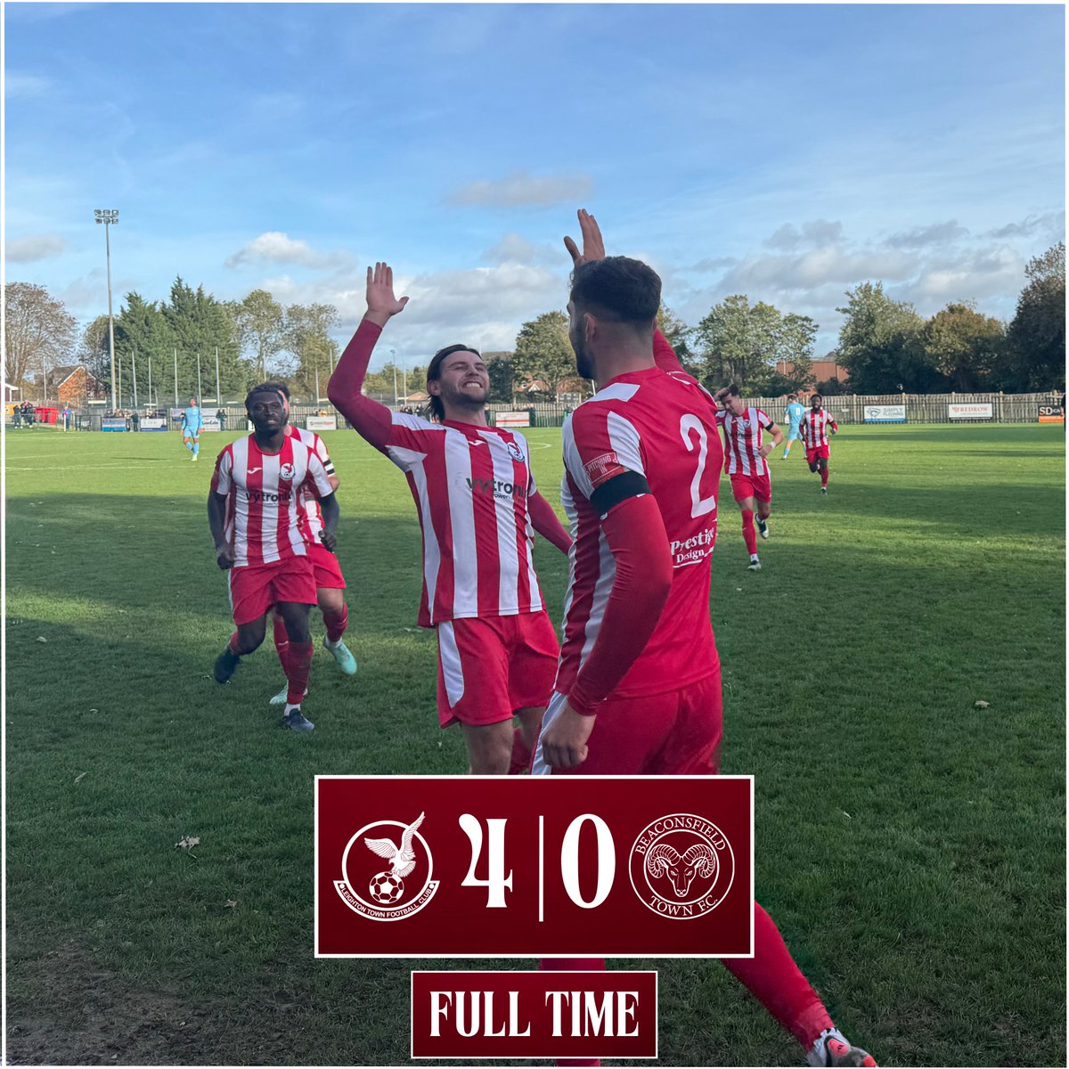 90+4’ FULL-TIME! 

Three points in the bag for our boys in red and white! 🔴⚪️

𝙇𝙚𝙞𝙜𝙝𝙩𝙤𝙣 🔴 4-0 🔵 𝘽𝙚𝙖𝙘𝙤𝙣𝙨𝙛𝙞𝙚𝙡𝙙