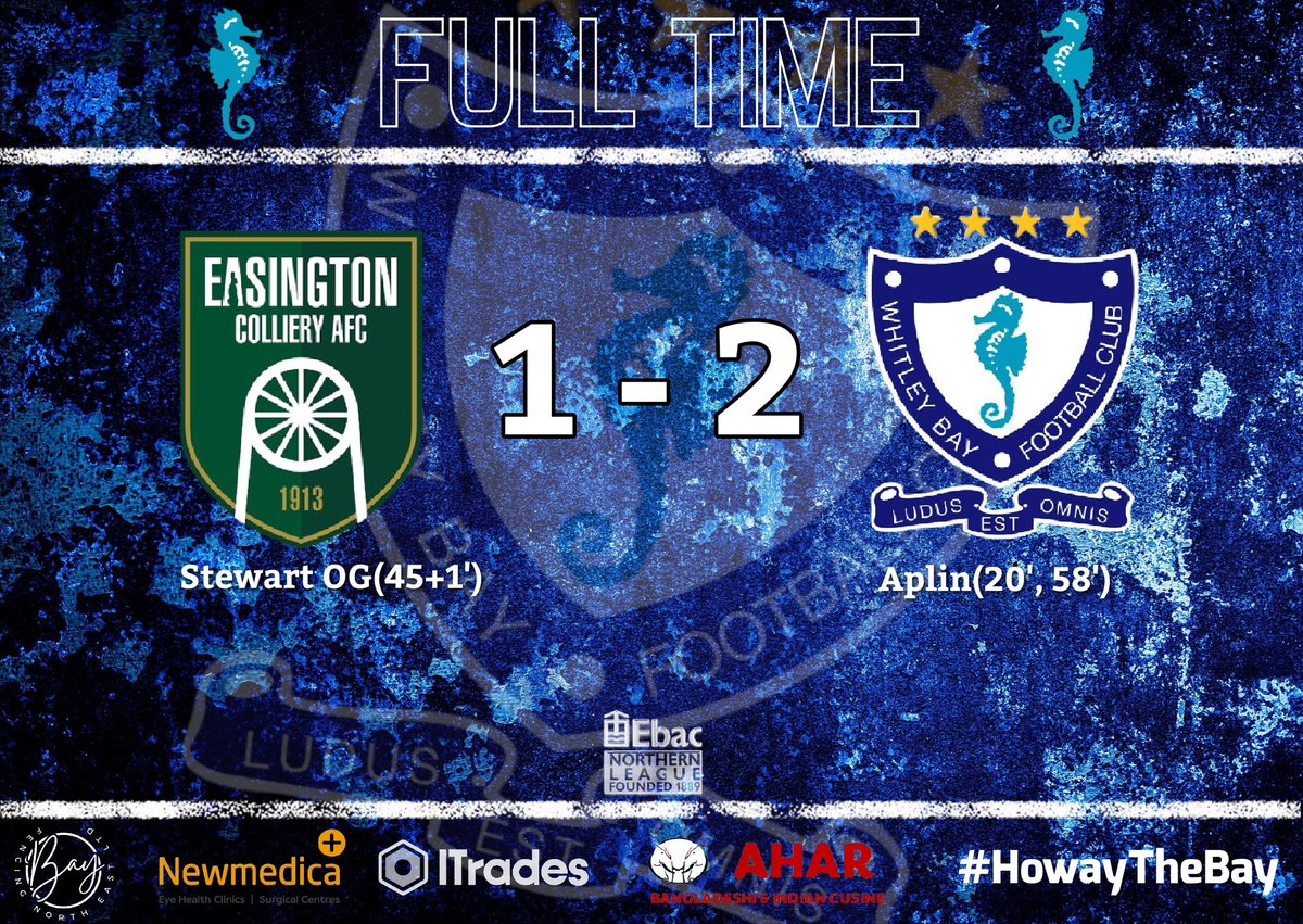 FULL-TIME | Easington Colliery 1-2 Bay, A huge win for 10 man Bay! Backs against the wall for alot of second half, but defended very, very well and make it back-to-back wins in the league!
Fantastic travelling support today, thank you!