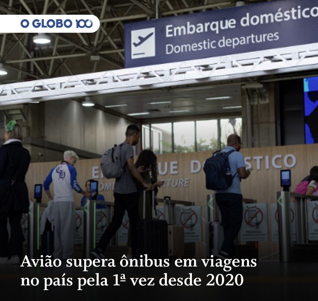 O AEROPORTO VIROU RODOVIÁRIA:

Avião supera ônibus em viagens no país pela 1ª vez desde 2020.

Sempre quando Lula assume, a economia melhora e sobra mais dinheiro para a população.

Deve ser SORTE ou COINCIDÊNCIA... 🤣

FAZ O L 🫶
EFEITO LULA !