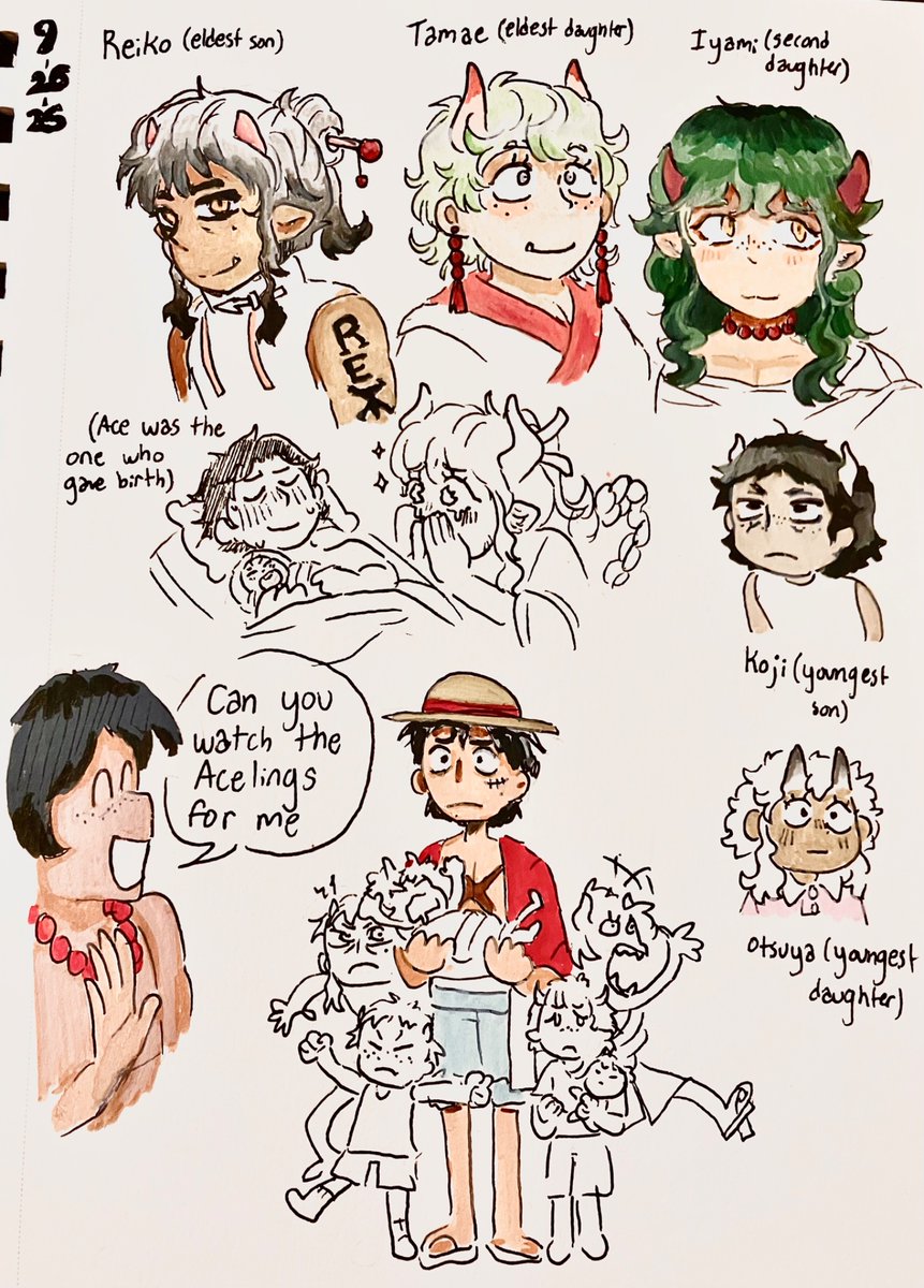 jeaganart's tweet image. Yamace children Biden blast👹👹👹

#ONEPIECE #yamato #ace #yamace