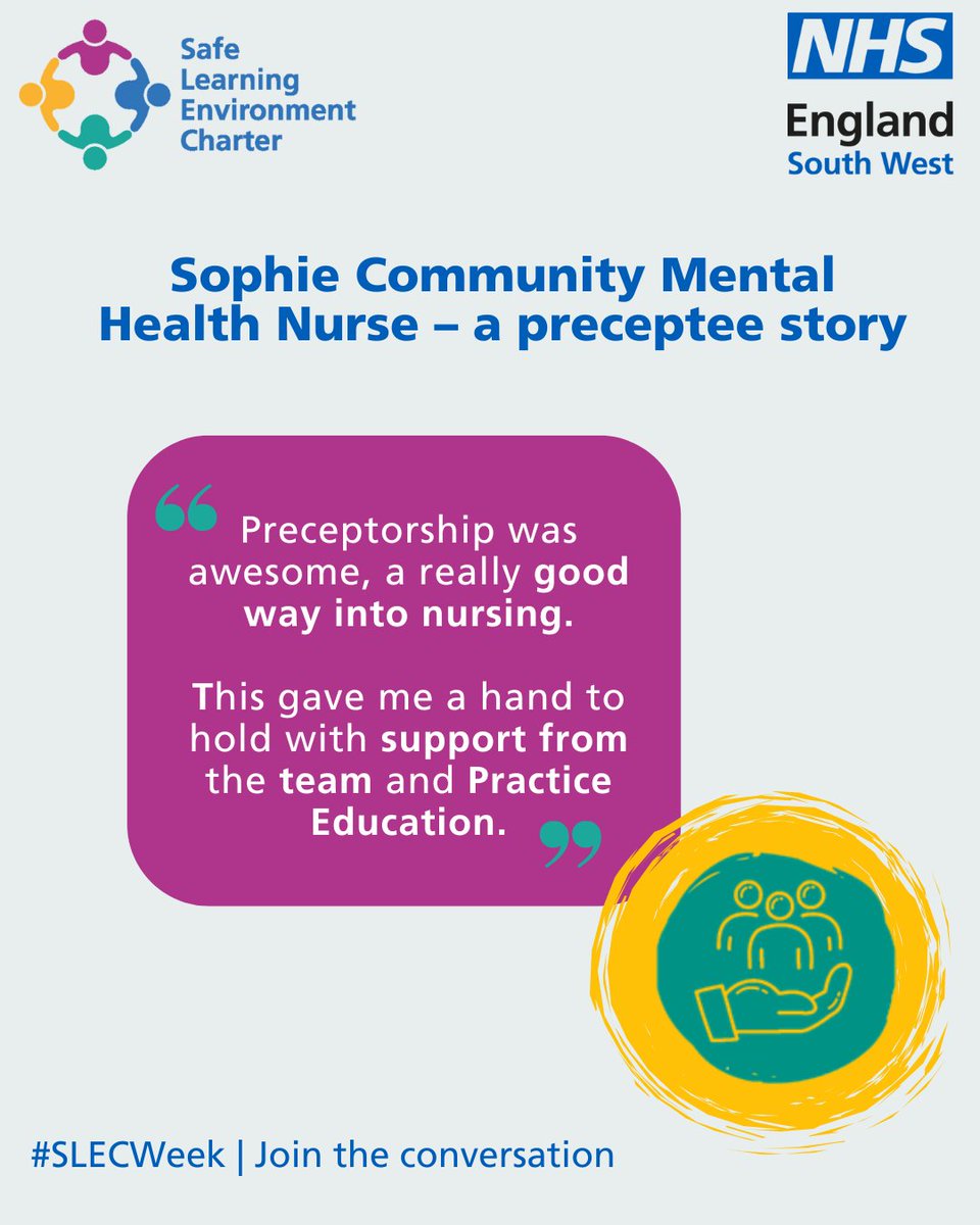 NHSSW's tweet photo. Sophie’s journey from nervous new starter to confident leader shows the power of structured support.

👥Through workshops, peer supervision, and compassionate coaching, she grew into a valued practitioner - now mentoring others!

#SLECWeek https://t.co/fMbvSqVaVQ