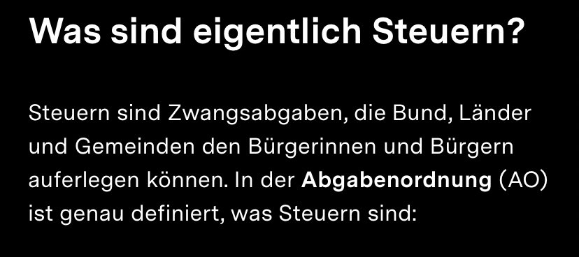 Juristische und ökonomische Fachliteratur bezeichnet Steuern als genau das. Hier auch aus der Bundeszentrale für politische Bildung. Beeindruckend, wie man mit so wenig Sachverstand als Journalist durchs Leben gehen kann…