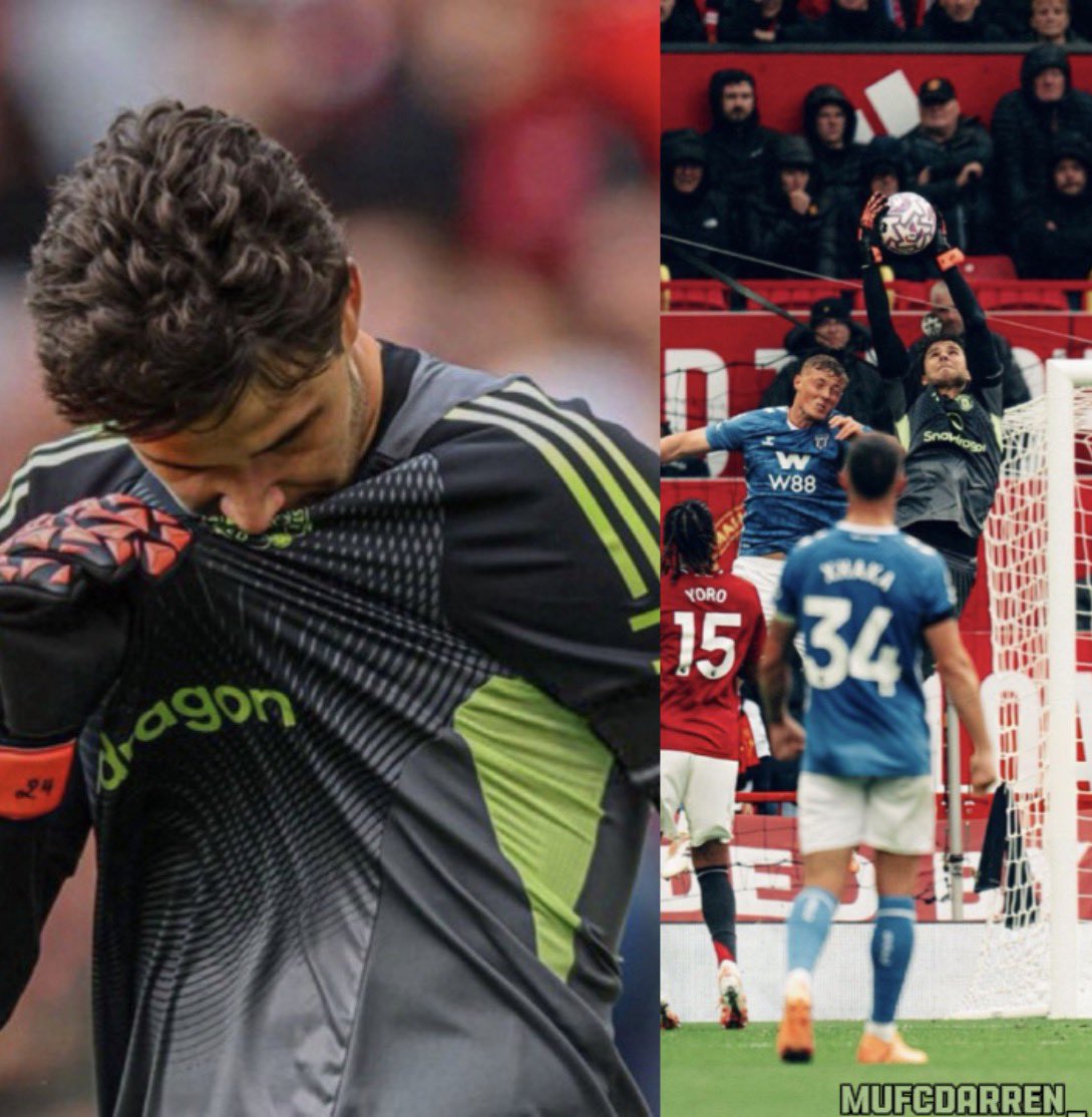 MUFCBOSS's tweet image. Showing love ❤️ for the badge/club on his debut. We finally have a goalkeeper worthy of wearing the shirt. Well done lad. 
#Lammens #MUFC