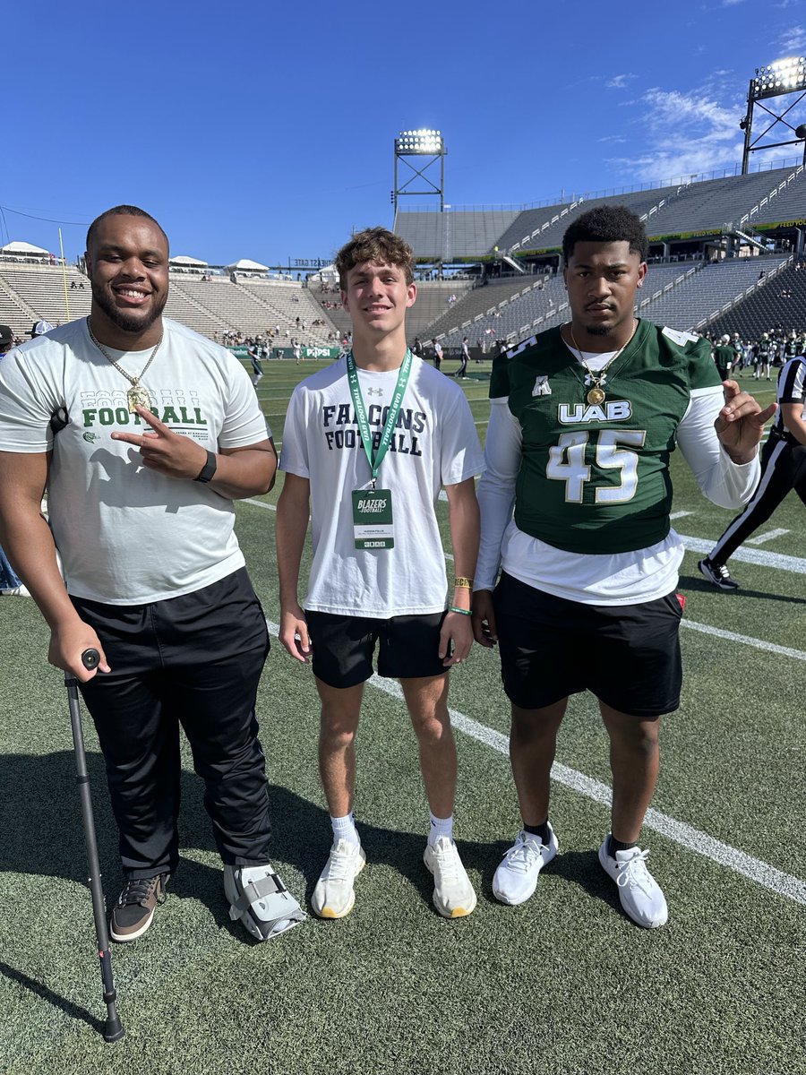 Hudson Follis (@hudsonfollis) on Twitter photo Thank you <a href="/UAB_FB/">UAB Football</a> for having me had a great time! <a href="/CoachTBarr/">#BESTAVAILABLE</a> <a href="/BrendanDonovanX/">Brendan Donovan</a> <a href="/DilfersDimes/">Trent Dilfer</a> <a href="/FCAFalcons/">FCA Falcons</a> Thank you <a href="/UAB_FB/">UAB Football</a> for having me had a great time! <a href="/CoachTBarr/">#BESTAVAILABLE</a> <a href="/BrendanDonovanX/">Brendan Donovan</a> <a href="/DilfersDimes/">Trent Dilfer</a> <a href="/FCAFalcons/">FCA Falcons</a>