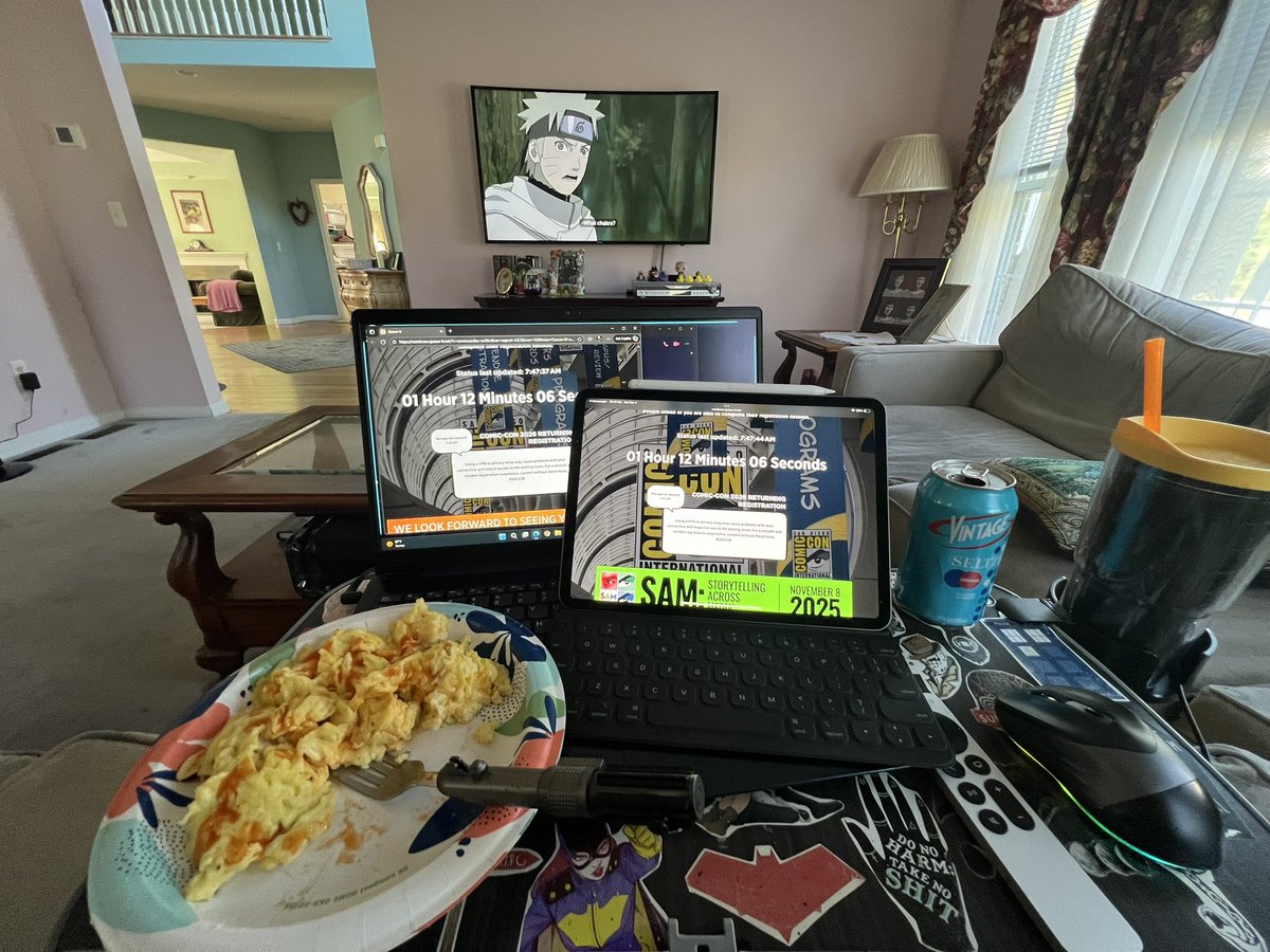 Comic con tickets sale, Naruto, Tea and Breakfast. Lets go. -Cole

#SDCC