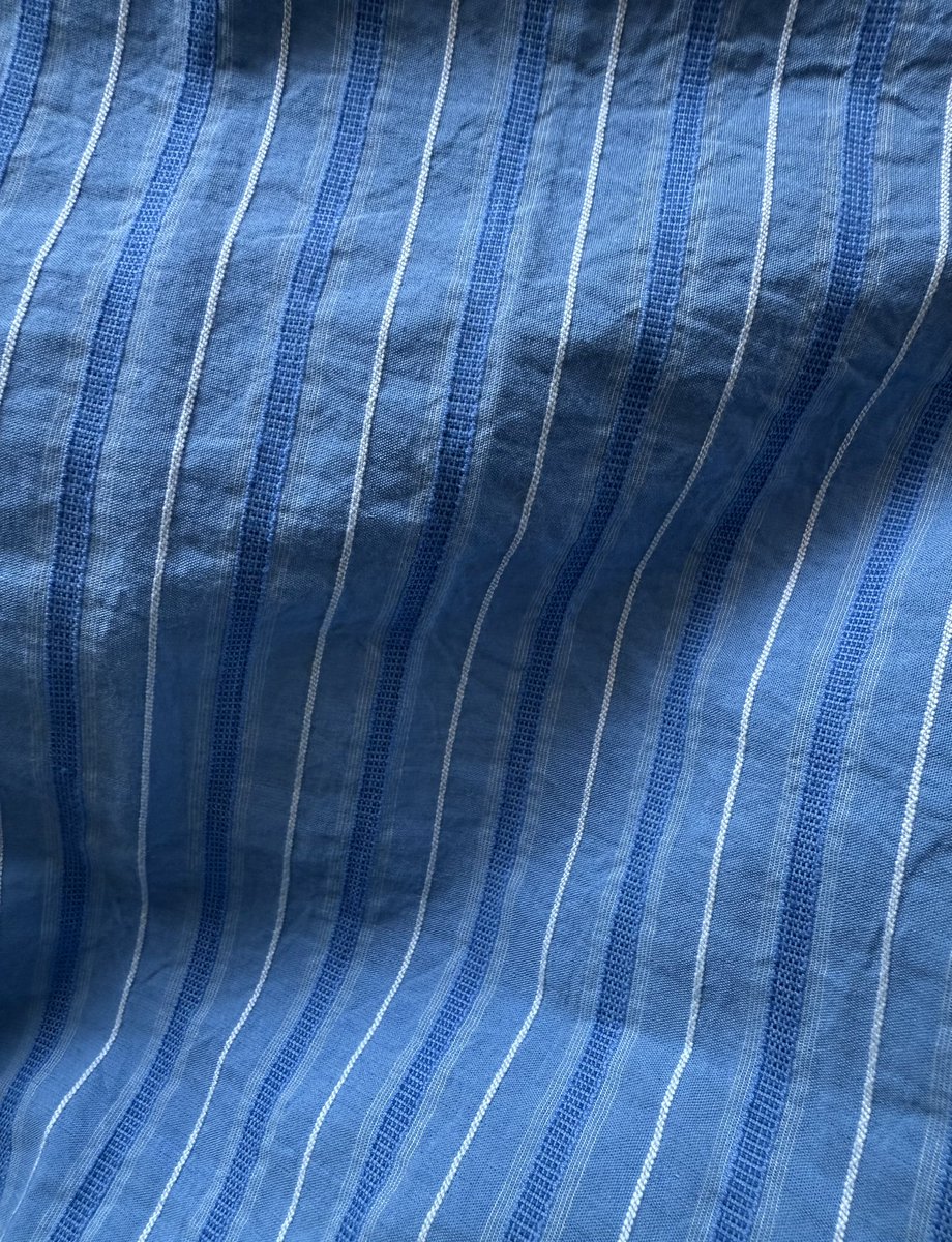 Our new Margin Shirt is available in two custom developed fabrics—the Sterling composed with real silver metallic, and the highly textured Blue Chip—both are available now - shop.throwingfits.com/collections/ma…