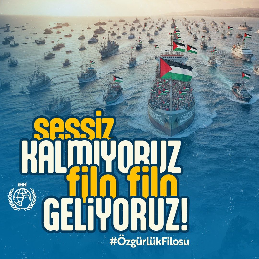 Bu filo sadece denizde değil, her vicdanda yol alıyor!
#ÖzgürlükFilosu