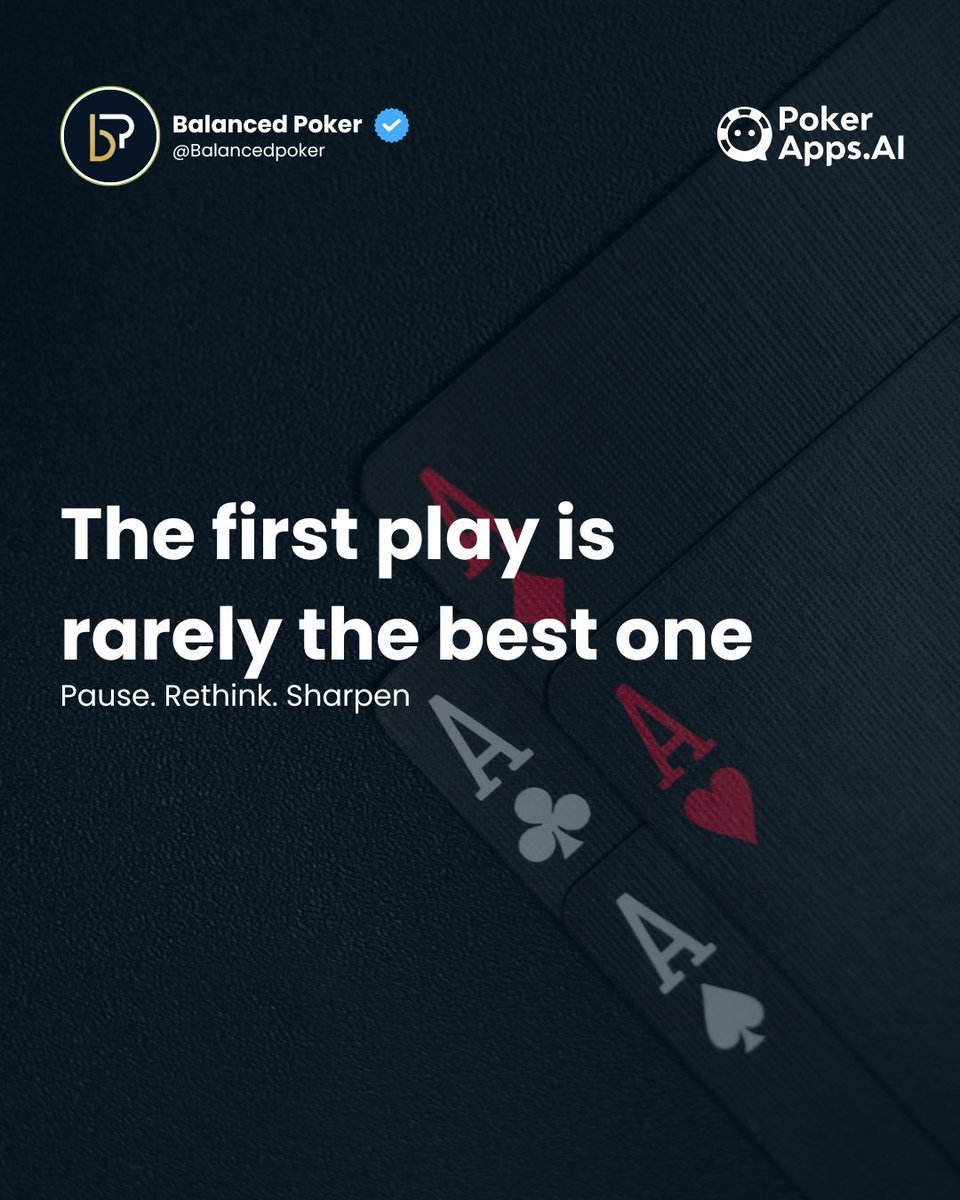 Snapping into action can cost you. Slowing down helps you catch better lines, clearer thinking, and fewer regretful plays.

#balancedpoker #pokerquotes #poker