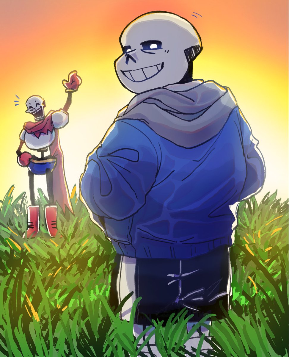 a good ending #sans #papyrus #undertale, image size:972x1200