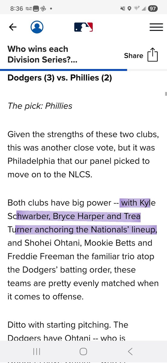 We all make mistakes. No one is perfect. When you write an article that millions are going to read check multiple times to make sure what you wrote is accurate/correct. How can a <a href="/MLB/">MLB</a> writer say <a href="/Phillies/">Philadelphia Phillies</a> players were on the Nationals. #phillies #MLB #MLBPlayoffs #philly