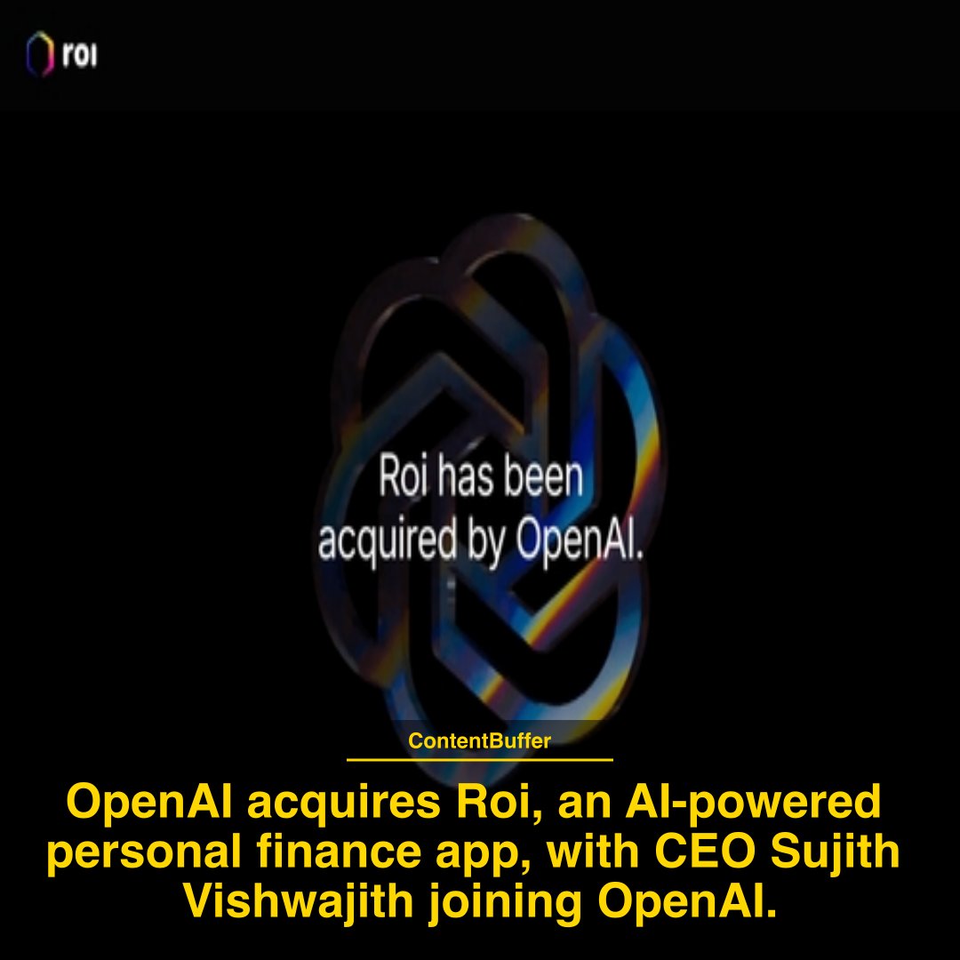 contentbuffer's tweet image. OpenAI Acquires Roi, AI-Powered Personal Finance App

 #openai #roi #finance #technology #artificialintelligence #viral #viralvideos #tech #software #reelsvideo #trending #engineering #engineer

contentbuffer.com/issues/detail/…