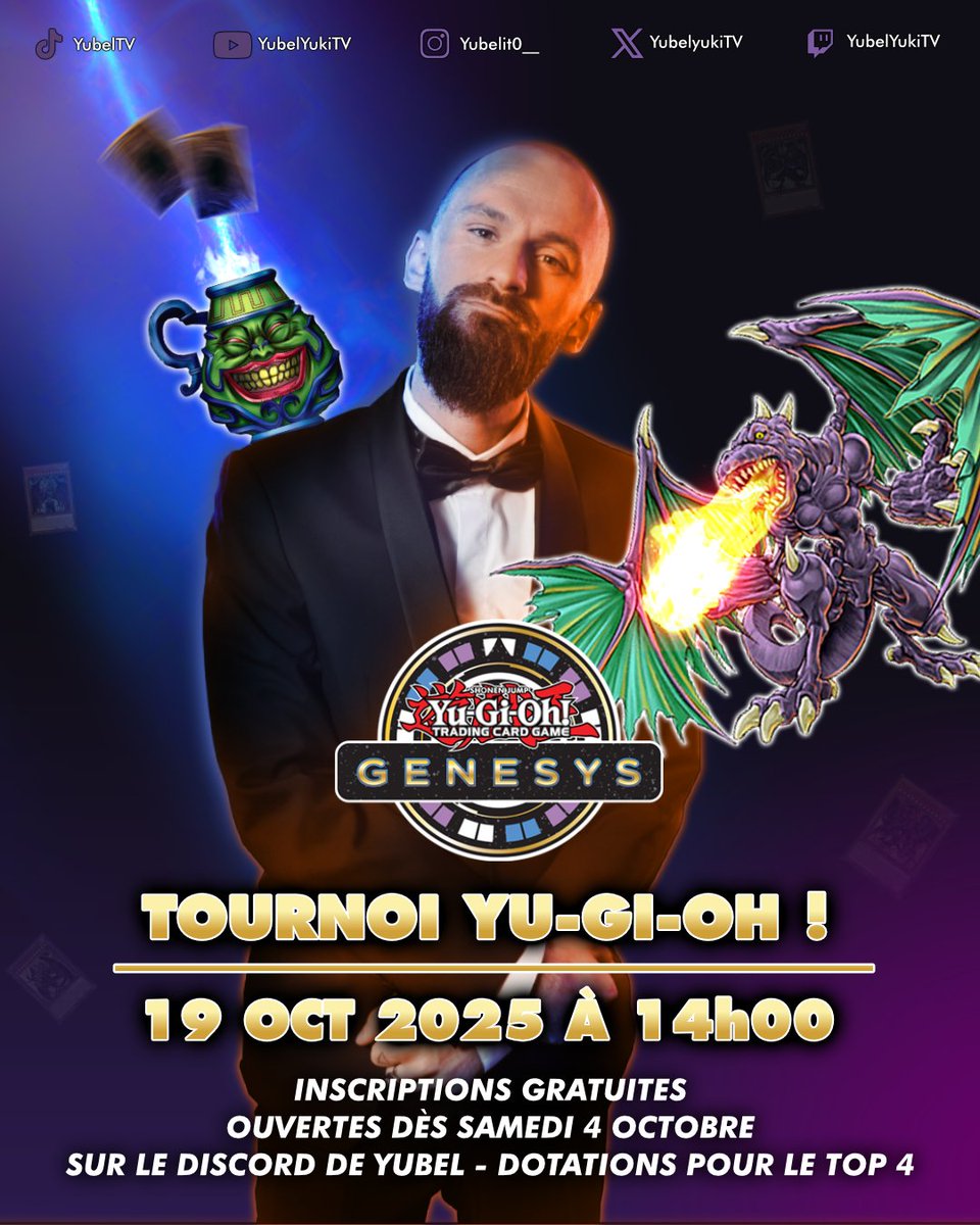 YubelYukiTV's tweet photo. J'organise un tournoi sur DB, en format GENESYS classique 100 points. Inscriptions via mon discord (Lien en premier commentaire.) Inscription gratuite, vous n'avez rien à perdre à part venir vous amuser avec la commu ! 

N'hésitez pas à RT 🫡🫡 https://t.co/uWeVYji8Yq