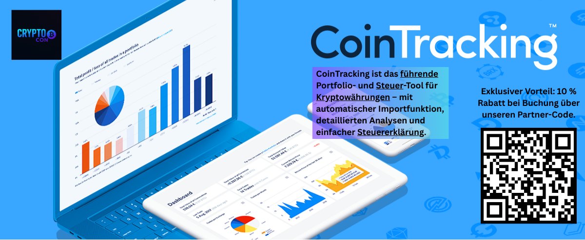 FutureTalk_app's tweet photo. 🤝 Neue Partnerschaft: FutureTalk x CoinTracking

Wir freuen uns, unsere Kooperation mit CoinTracking bekanntzugeben – dem führenden Tool für Krypto-Portfoliomanagement & Steuertracking.
Ab sofort profitieren FutureTalk-Nutzer von:
💡 Einfacher Übersicht über alle Krypto-Investitionen
📊 Automatischer Gewinn- & Verlustberechnung
🧾 Professioneller Steuerdokumentation
🔒 Sicherem & transparentem Tracking

Mit dieser Partnerschaft stärken wir unser Ziel, Krypto-Wissen, Transparenz und professionelle Tools zusammenzubringen – für alle, die die Zukunft aktiv mitgestalten wollen. 🚀
👉 Jetzt informieren & CoinTracking testen: https://t.co/qEl9hxa1e1

#FutureTalk #CoinTracking #Krypto #Partnerschaft #Blockchain #Portfolio #Steuern #CryptoCon