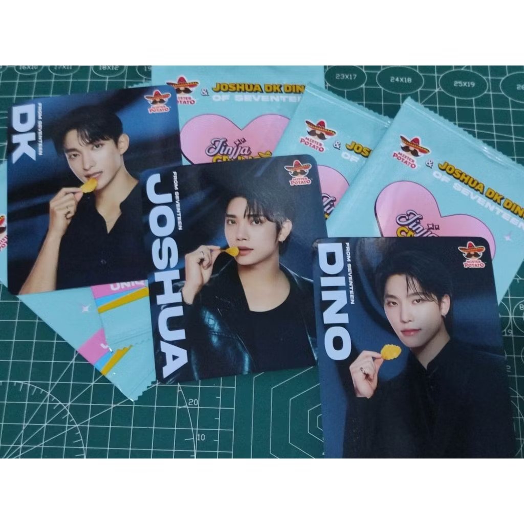 yunaaagf's tweet photo. WTS Mister Potato × SEVENTEEN トレカ 
価格: ¥250 /25k (set 3 pcs)

🌍 海外発送OK
💳 PayPal / Wise / INA Bank

 セブチ グッズ トレカ 交換 販売 포카 굿즈 세븐틴

 メンバ エスクプス ジョンハン ジョシュア ジュン ホシ ウォヌ ウジ ドギョム ミンギュ ディエイト スングァン バーノン ディノ https://t.co/VIyiEJ76Gv