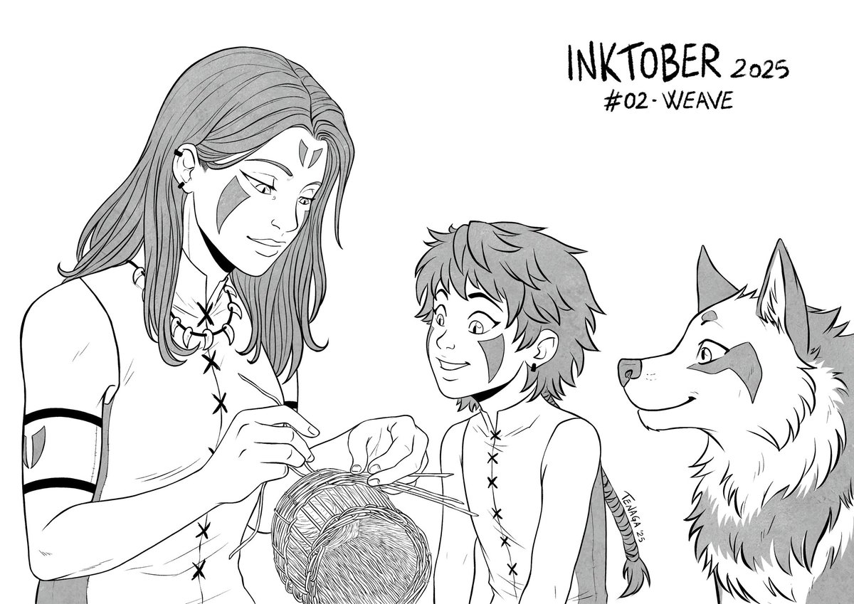 TenagaComics's tweet photo. Inktober day 2: "weave"

#Inktober2025 #Inktober #tenagacomics https://t.co/PhEXZ67wp1