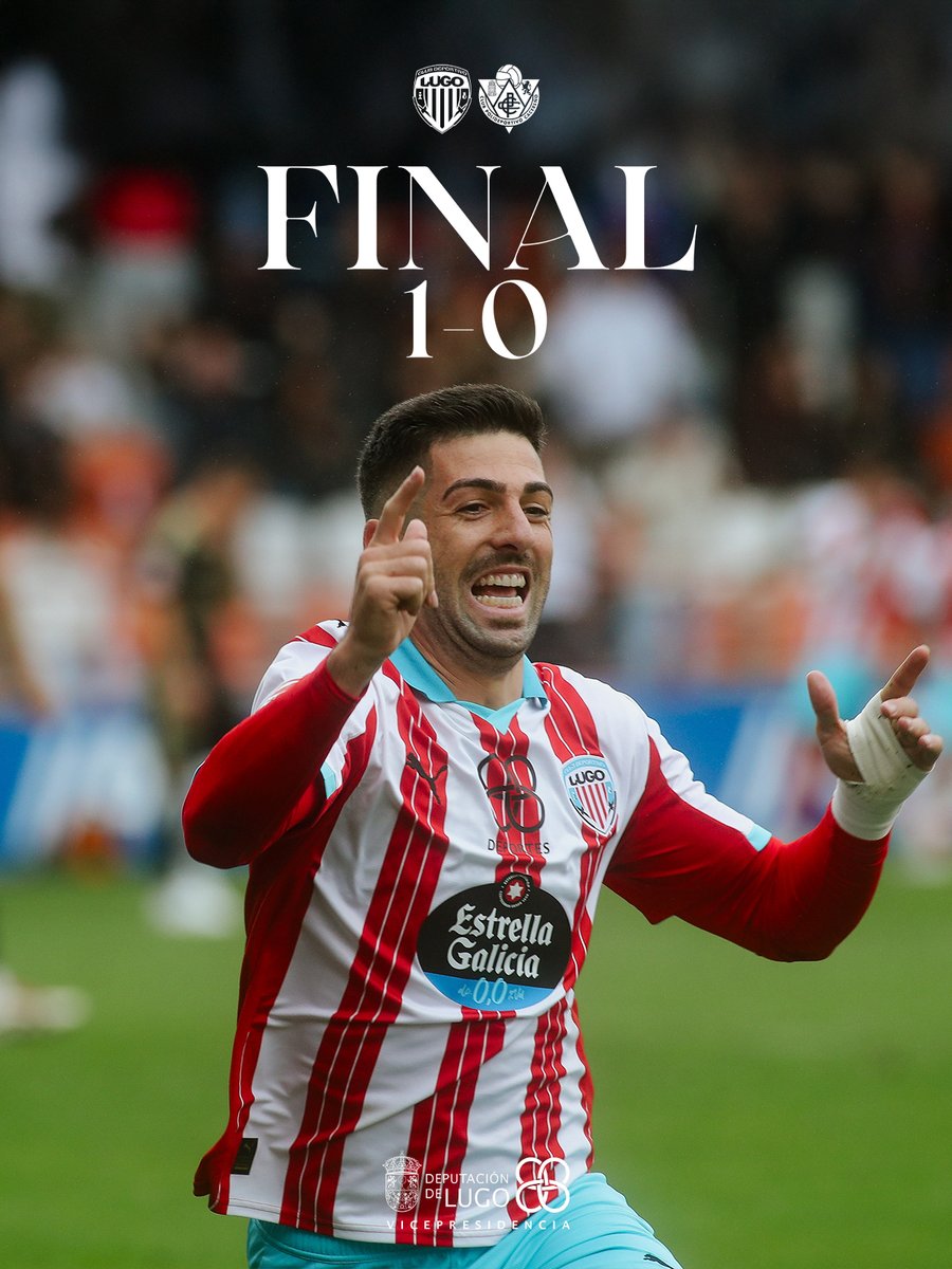 CDeportivoLugo's tweet photo. 🔚 𝐅𝐈𝐍𝐀𝐋 | Os tres puntos quedan no Anxo Carro!!!

1️⃣ #CDLugo
0️⃣ @CPCacerenoSAD 

#ADeputacióndeLugoCoDeporte
#LugoCacereño
#ForzaLugo https://t.co/QQmmslXeXW