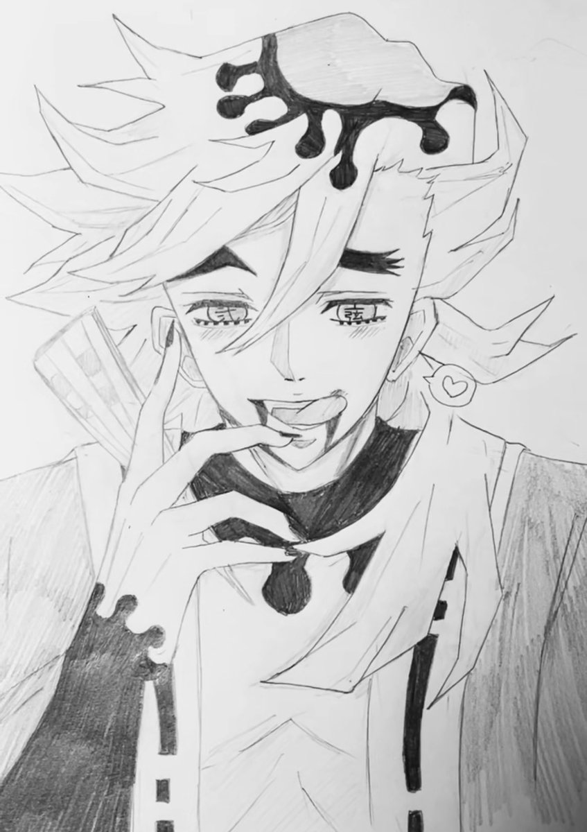 u____ed's tweet photo. 本家に頑張って寄せて書いた🙌🏻
#鬼滅の刃 #童磨 #イラスト https://t.co/KiPeX1nGzP