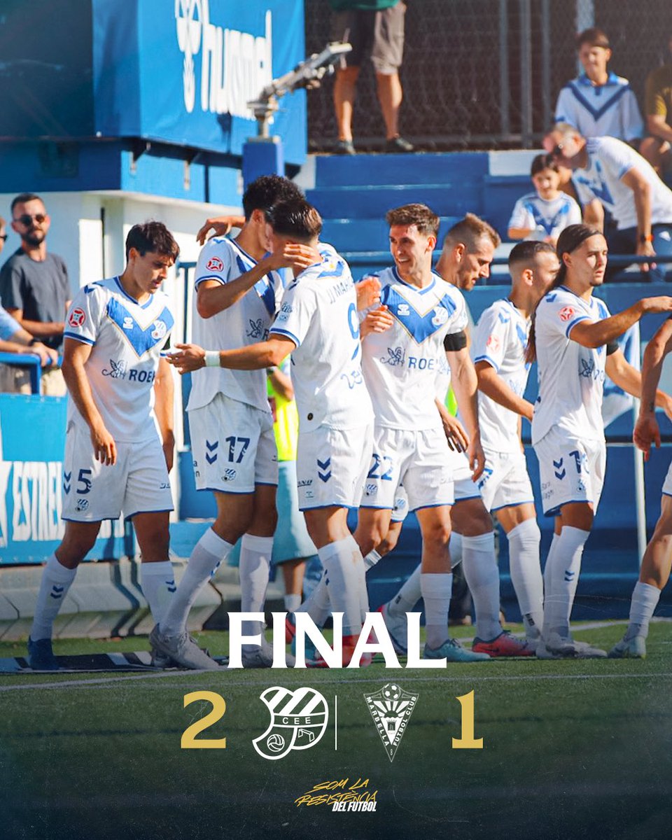 90’ | 🏁 FINAAAAAALLL!!!!!

Triomf majúscul de l’equip, lluitat fins al final!

⚽️🔵⚪️ Adnane i Jordi Cano

Europa 2 - 1 Marbella

#EuropaMarbella #1RFEF
