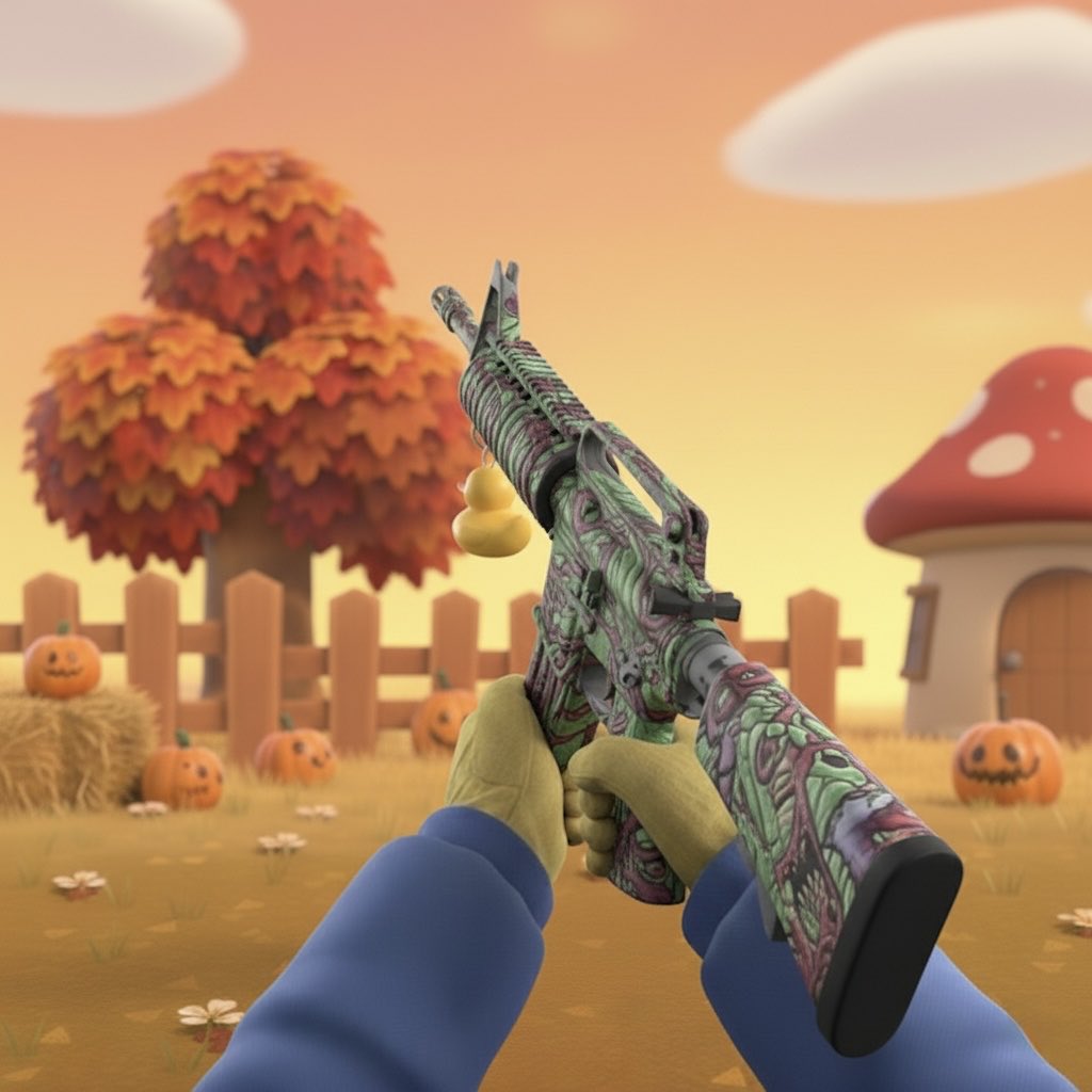 WillyTheWulf's tweet photo. 🧟♂️Rate this m4 “zombie flesh” skin 1-10, is it cop or drop?
#M4A1S #GamingWeapon #Counterstrike #Esports #furryartwork #Gaming #Halloween2025 #3DArt #AnimalCrossing #3danimations #furry #CS2 #WeaponSkin #ACNH #3DRender #3drender https://t.co/toVicu7XS1