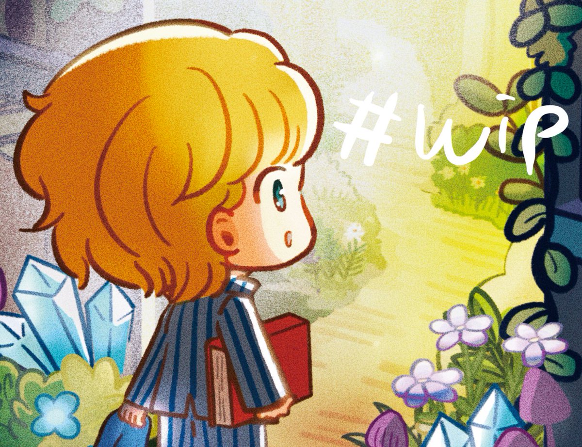 enayacomic's tweet image. #wip #つくしのブックカバー展制作中