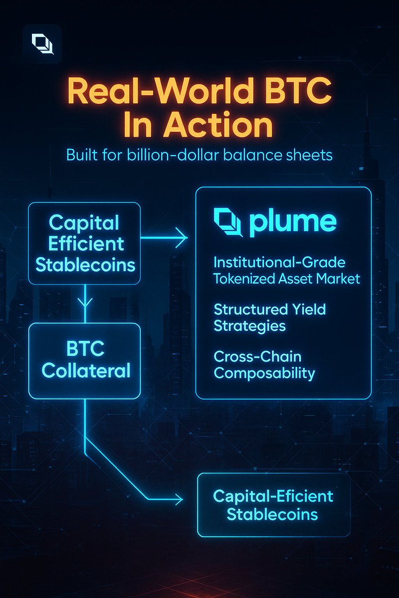 OssyCrypto's tweet photo. 1. Bitcoin Liquidity Becomes Productive
demonstrate how Bitcoin collateral can back stablecoins ( $YU, #USDa, #USBD), giving users liquidity without sacrificing BTC exposure. @plumenetwork
These assets not only circulate in DeFi but are now integrated directly into RWA markets, linking BTC liquidity to instruments such as credit and commodities.A consistent theme across builders is the shift from custodial, high-risk BTC lending (for example, Celsius or BlockFi) toward self-custodial, transparent, and compliant models. Projects like @yalaorg,@avalonfinance_, and @BimaBTC
These Real-World Bitcoin projects are already bringing in considerable liquidity. Yala reported $230M in total value locked (TVL) as of August 2025, and Avalon Labs has already seen $2B+ in TVL in January 2025, with USDa adoption growing steadily. USDa currently sits at a market cap of $260.56M.
Similarly, @Bitfi_Org and @bouncebit bridge CeFi and DeFi by offering structured, delta-neutral strategies that deliver predictable yield. Both emphasize institutional-grade safeguards such as off-exchange settlement and on-chain transparency, features designed to earn the trust of allocators and treasuries.
2. BTC as a Security Layer for Decentralized Infrastructure.
Beyond liquidity, BTC is being reimagined as an infrastructure asset. Pell Network uses Bitcoin restaking to secure applications across Plume, while Babylon integrates BTC directly into decentralized staking layers. In both cases, Bitcoin moves from passive collateral into a shared security layer underpinning decentralized applications and RWA protocols. This extends BTCโs utility into validation, risk management, and systemic stability.
uses restaked BTC as bonded collateral, with programmable slashing to enforce correct behavior. This infrastructure extends Bitcoin into verification, giving cross-chain networks the option to secure messaging with the most liquid asset in crypto. @satlayer
For institutions, this introduces a new category of yield: returns generated not from speculative leverage, but from contributing to network security. Combined with Plumeโs compliance stack, these models create an auditable, institution-friendly framework for staking BTC at scale.