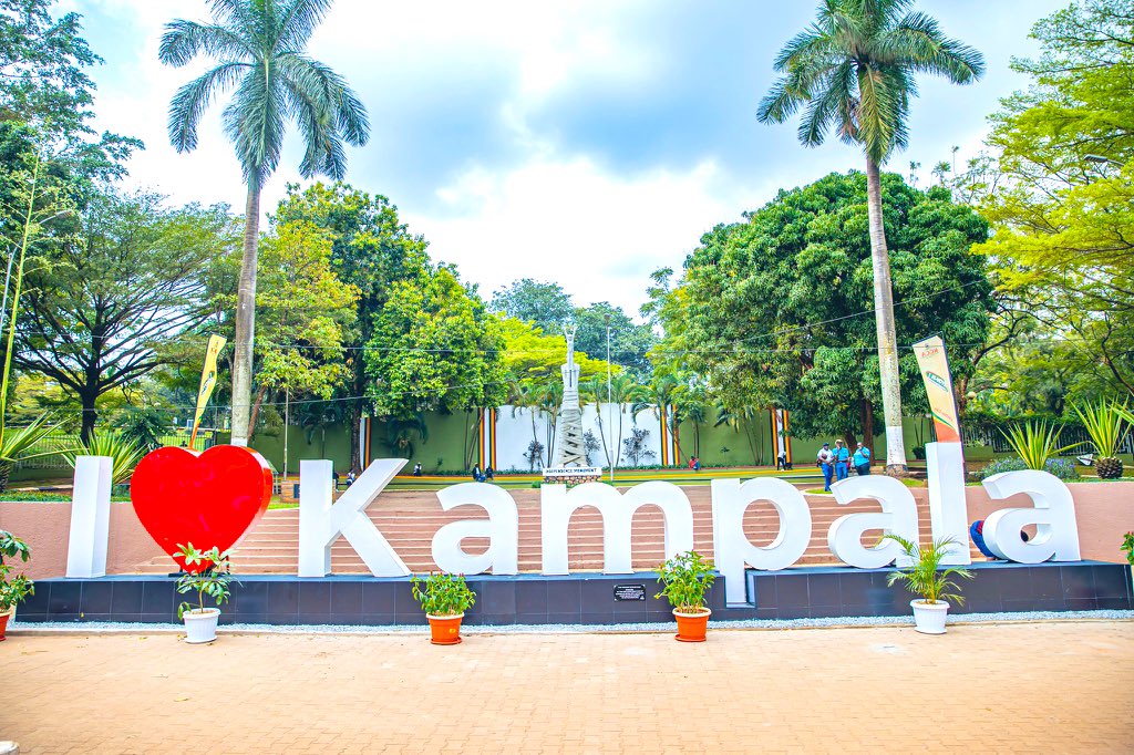 sarahkzalwango's tweet photo. After a successful #GreeningKampala Day, the team led by ED @nemaug Dr. @ABarigye  made their way to the Independence Monument to unveil a new landmark — the iconic "I ❤️ Kampala" installation!
This vibrant addition brings a fresh identity to the site and gives visitors the perfect photo spot to show they’ve truly experienced Kampala